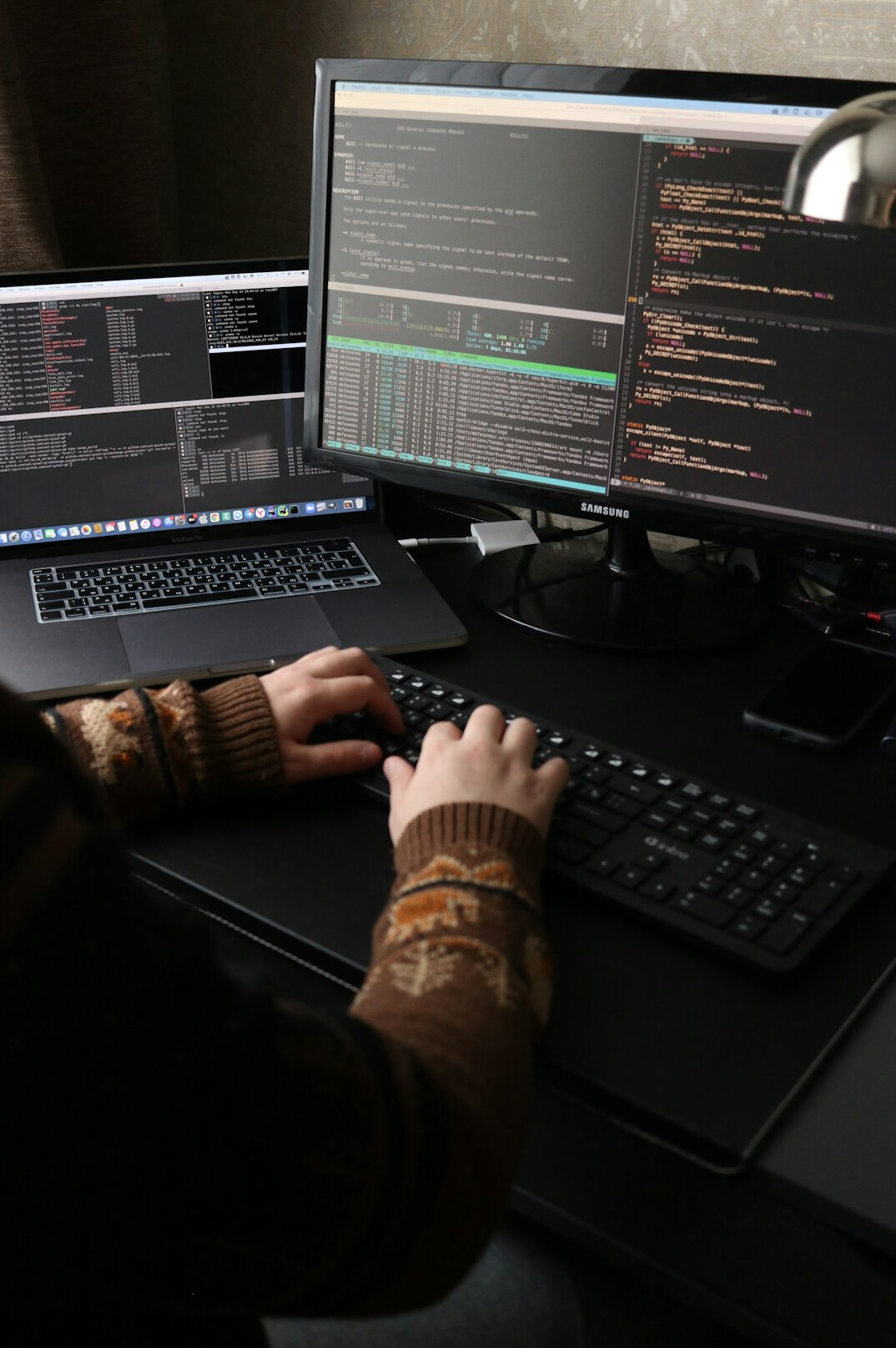 person learning to code